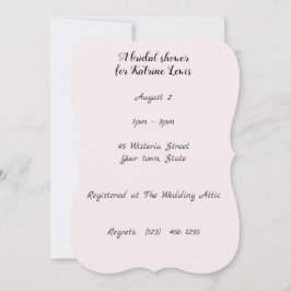 Rosa Blume Brautdusche Einladung