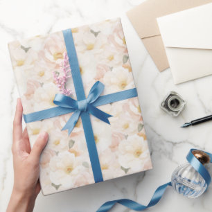 Rosa Blume Brautparty Geschenkpapier