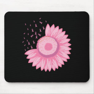 Rosa Blume Brustkrebs Bewusstsein Mousepad