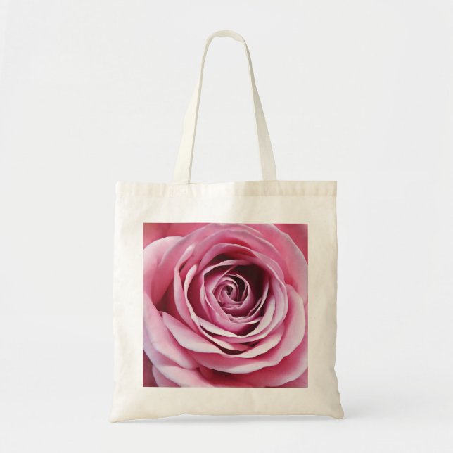 Rosa Blume Bud Garden Tragetasche (Vorne)