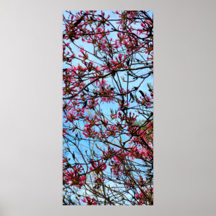 Rosa Blume Buds auf einem Baum Poster