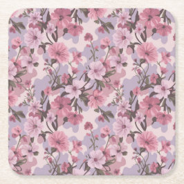 Rosa Blume Camouflage Untersetzer Set