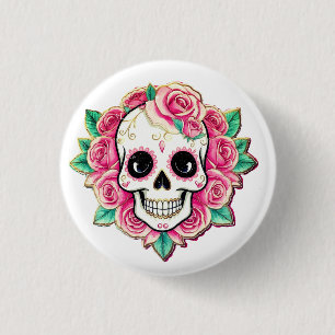 Rosa Blume Coquette Blumenstrauß Rose Skelett Button