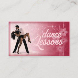 Rosa Blume Couple Dance Studio Business Card Visitenkarte