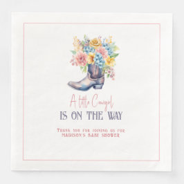 Rosa Blume Cowgirl Boots Personalisiert Bay Dusche Serviette