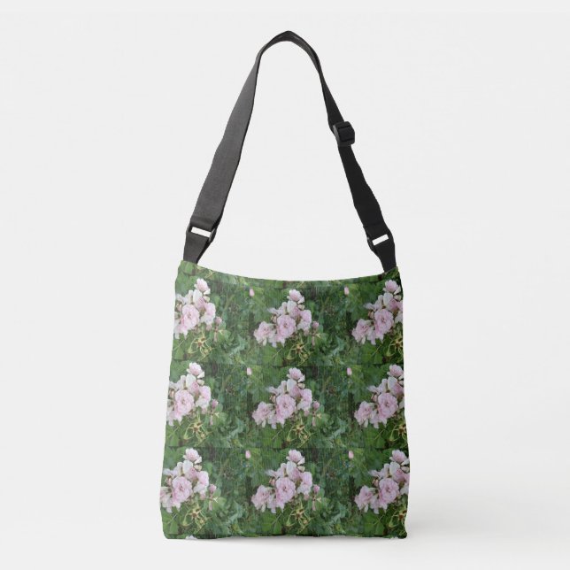 Rosa Blume Crossbody Handtasche (Vorderseite)