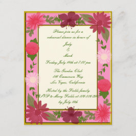 Rosa Blume Custom Probe Dinner Einladung