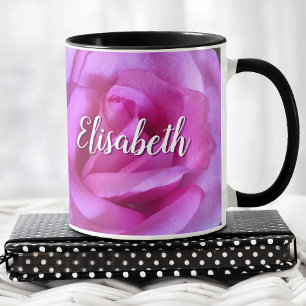 Rosa Blume der lila Rose nah-up Foto individuelle  Tasse
