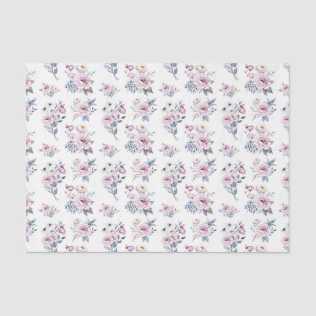 Rosa Blume (Design 22 Pink Serie) Seidenpapier (Vorderseite)