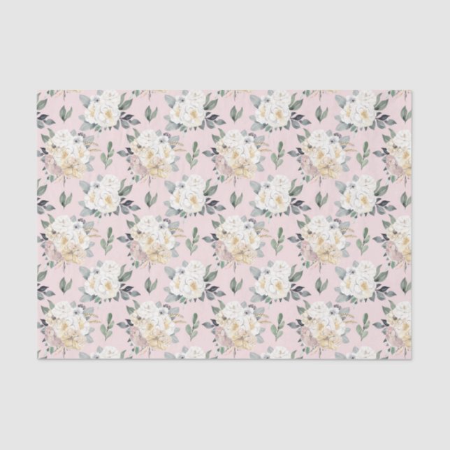 Rosa Blume (Design 26 Pink Serie) Seidenpapier (Vorderseite)