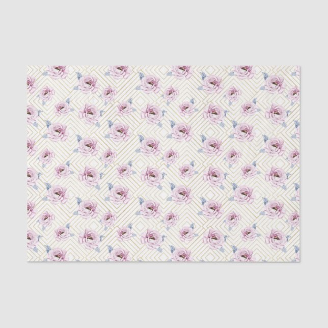 Rosa Blume (Design 76 Pink Serie) Seidenpapier (Vorderseite)