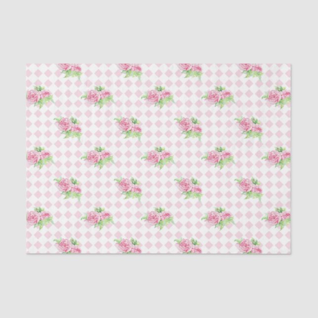Rosa Blume (Design 77 Pink Serie) Seidenpapier (Vorderseite)