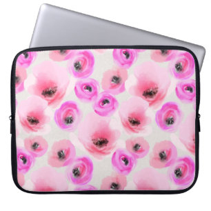 Rosa Blume Digitale Kunst Laptopschutzhülle