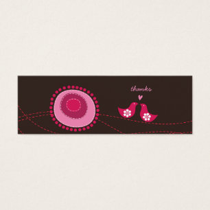 Rosa Blume Dots and Love Birds Gastgeschenk Hochze