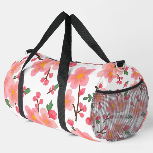 Rosa Blume Duffle Bag (Rechte Ecke)