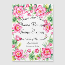 Rosa Blume dünne Magnetkarte Magneteinladung