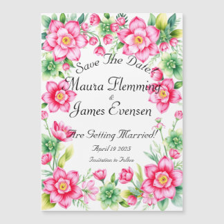 Rosa Blume dünne Magnetkarte Magneteinladung