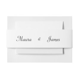 Rosa Blume Einladung Bauchband Einladungsbanderole