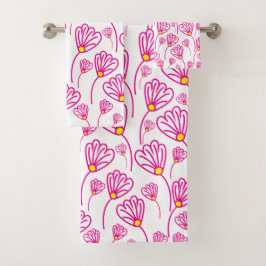 Rosa Blume Elegant Badhandtuch Set