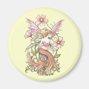 Rosa Blume Fairy Art Magnet