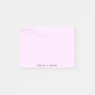 Rosa Blume Farbverlauf Personalisiert Post-it Klebezettel