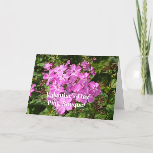 Rosa Blume Feiertagskarte (Vorderseite)