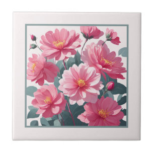Rosa Blume Fliese