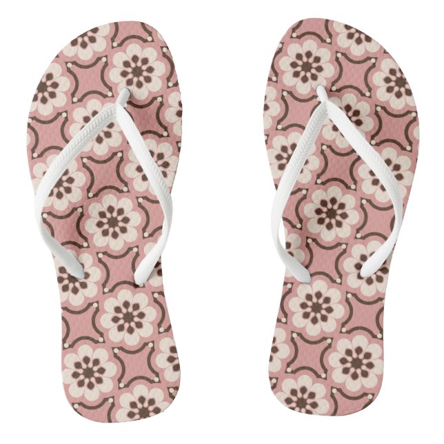 Rosa Blume Flip Flops (Fußbett)
