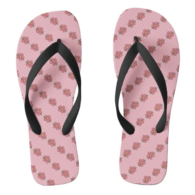 Rosa Blume Flip Flops (Fußbett)