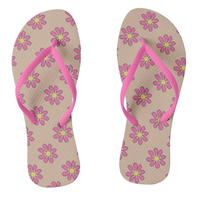 Rosa Blume Flip Flops (Fußbett)
