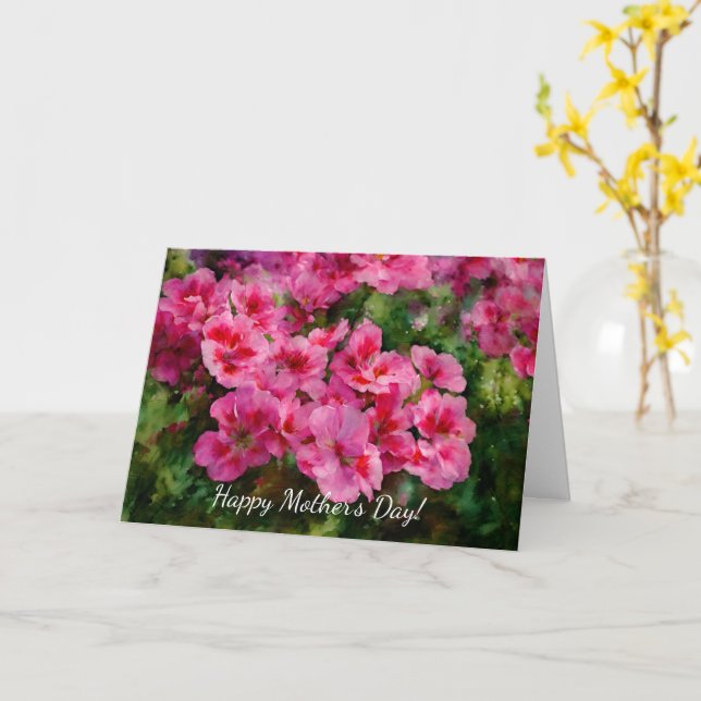 Rosa Blume Florentiner Art Muttertagskarte Karte (Gelbe Blume)
