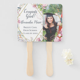 Rosa Blume Foto Abschluss Lüfter mit Bild Fächer