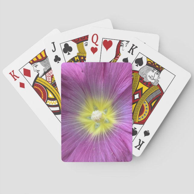 Rosa Blume Foto Klassische Spielkarten (Rückseite)