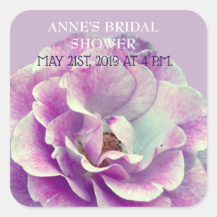 Rosa Blume Foto Sticker Brautparty