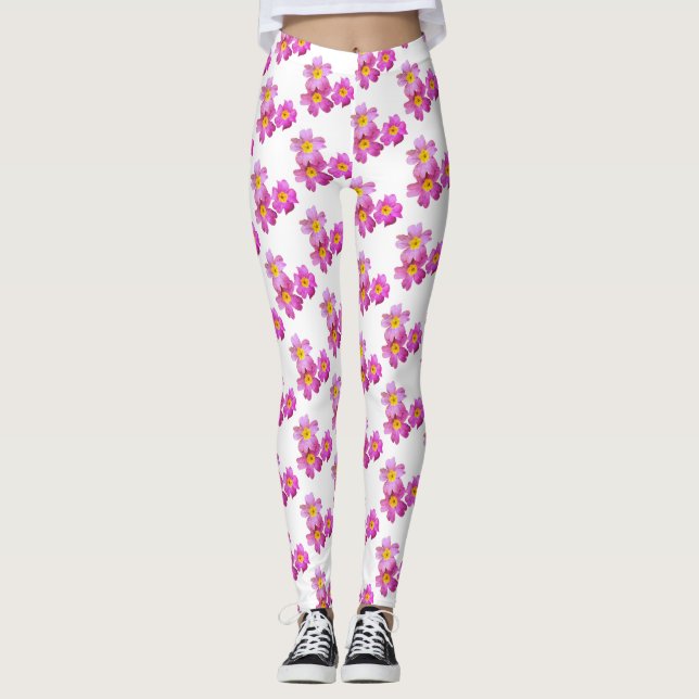 Rosa Blume Foto Zollrechtliche Leggings (Vorderseite)