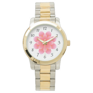 Rosa Blume Frauenschau Armbanduhr