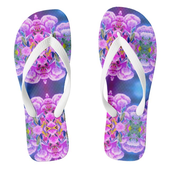 Rosa Blume für die Mama Flip Flops (Fußbett)