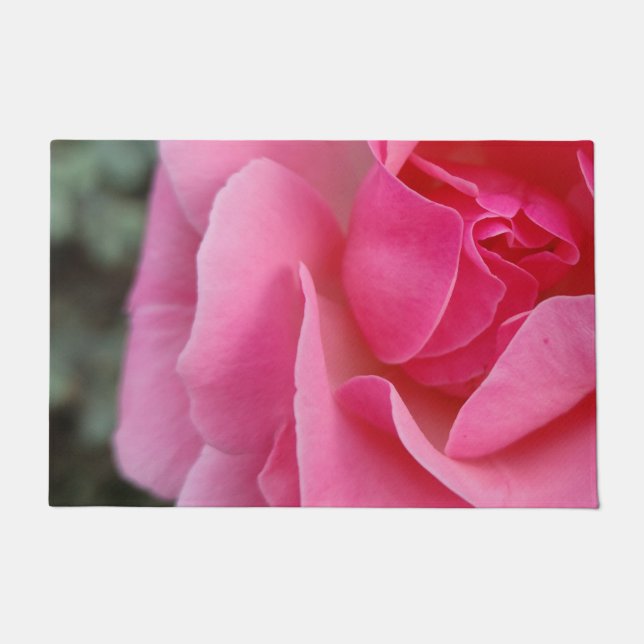 Rosa Blume Fußmatte (Vorderseite)