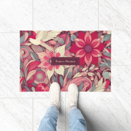 Rosa Blume Fußmatte