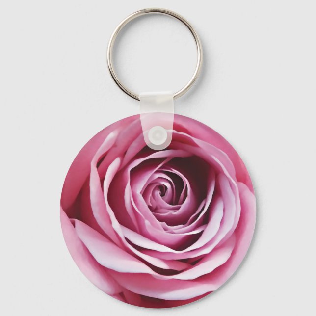 Rosa Blume Gärtner Schlüsselanhänger (Vorderseite)