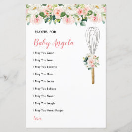 Rosa Blume Gebete für Baby Greenery Bloral