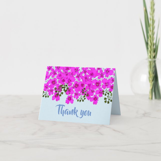 Rosa Blume geklappt dank Karte (Vorderseite)