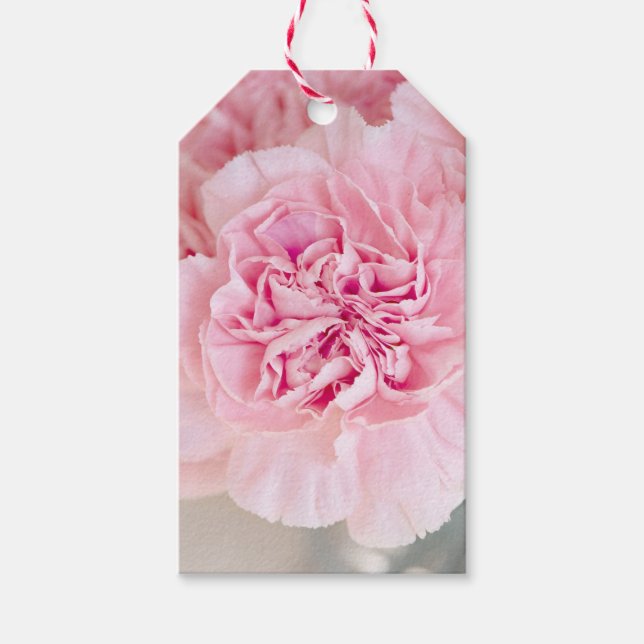 Rosa Blume Geschenkanhänger (Vorderseite)