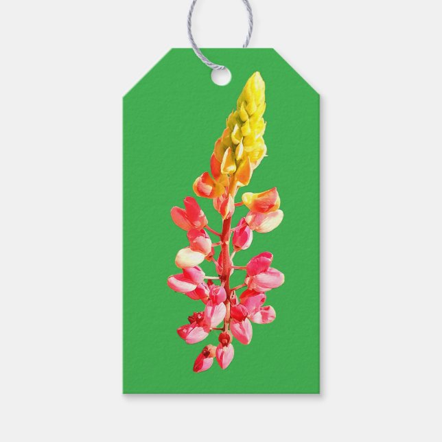 Rosa Blume Geschenkanhänger (Vorderseite)