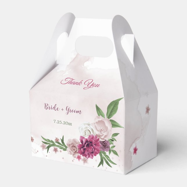 Rosa Blume Geschenkschachtel (Vorderseite)