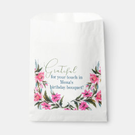 Rosa Blume Geschenktütchen