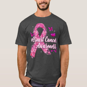 Rosa Blume Gesunde Brust T-Shirt