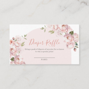 Rosa Blume Girl Baby in Bloom Diaper Raffel Begleitkarte