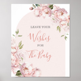 Rosa Blume Girl Baby in Bloom Verlasst Ihre Wünsch Poster