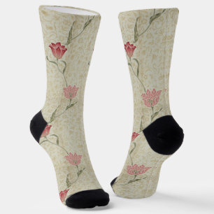 Rosa Blume Giro Morris Muster Socken